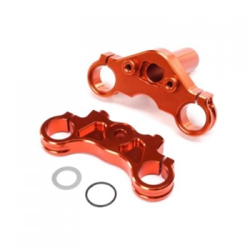 [�˾���ũ] LOS364004 [TEAM LOSI] Aluminum Triple Clamp Set, Orange: Promoto-MX