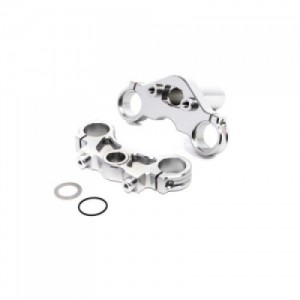 [TEAM LOSI] Aluminum Triple Clamp Set, Silver: Promoto-MX