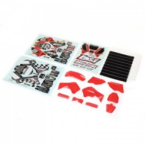 [TEAM LOSI] Red Plastics with Wraps: Promoto-MX