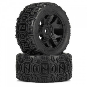 [DURATRAX] 1/6 Warthog F/R 5.7 Monster Truck Tires MTD 24mm Black Ripper (2)