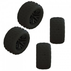[ARRMA] ARA550112 dBoots FORTRESS Tire Set Glued (Black) (2 Pairs)