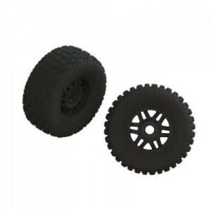 [ARRMA] ARA550110 dBoots FORTRESS LP Tire Set Glued Black (2)