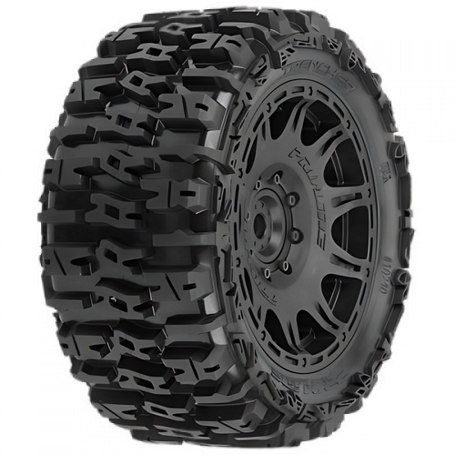 �˾���ũ PRO1024010 [PROLINE-RACING] 10240-10 1/6 Trencher F/R 5.7�� Tires Mounted 24mm Black Raid 8x48 Hex (2)
