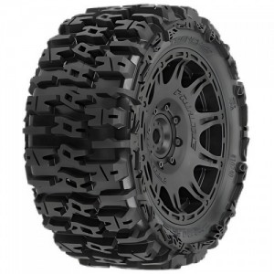[PROLINE-RACING] 10240-10 1/6 Trencher F/R 5.7�� Tires Mounted 24mm Black Raid 8x48 Hex (2)