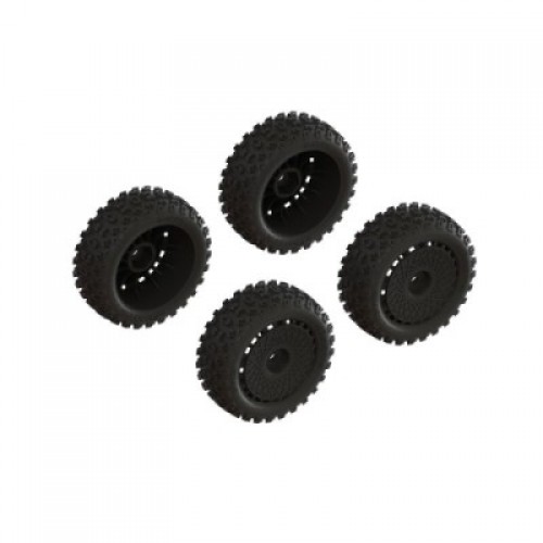 �˾���ũ ARA550114 [ARRMA] ARA550114 DBOOTS 2-HO TIRE SET GLUED (BLACK) (2 PAIRS)