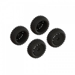 [ARRMA] ARA550114 DBOOTS 2-HO TIRE SET GLUED (BLACK) (2 PAIRS)
