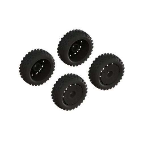 �˾���ũ ARA550114 [ARRMA] ARA550114 DBOOTS 2-HO TIRE SET GLUED (BLACK) (2 PAIRS)