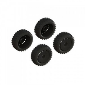 [ARRMA] ARA550114 DBOOTS 2-HO TIRE SET GLUED (BLACK) (2 PAIRS)