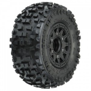 [PROLINE-RACING] 1182-10 1/10 Badlands Front/Rear 2.2/3.0 SC Mounted 12mm Black Raid (2)