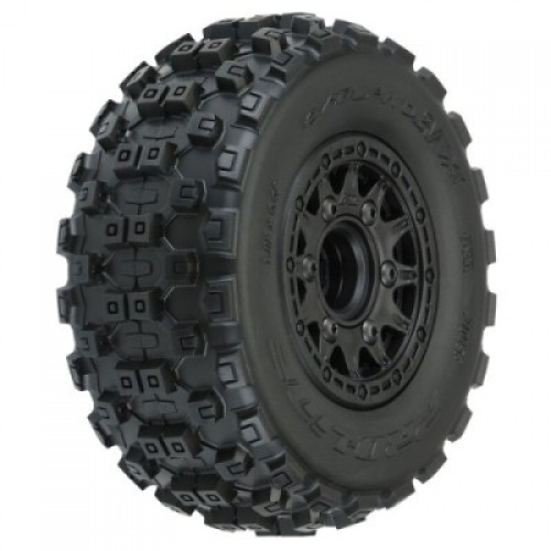 �˾���ũ PRO1015610 [PROLINE-RACING] 10156-10 1/10 Badlands MX M2 Fr/Rr 2.2/3.0 SC Mounted 12mm Blk Raid (2)