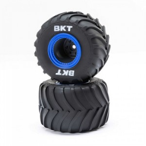 [TEAM LOSI] MT Tires, Blue Beadlock, Premount(2): Mini LMT