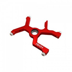 CNC AL Lower Main Shaft Bearing Block Set (Red) - Blade 180 CFX