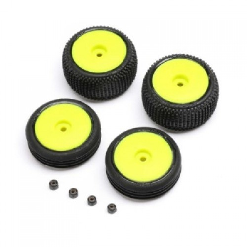 �˾���ũ LOS-1762 [TEAM LOSI] Tires & Wheels Mounted, Yellow: Micro-B