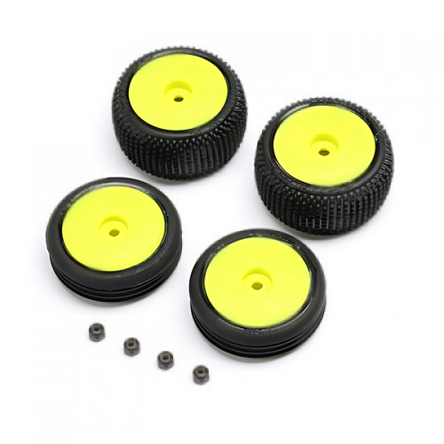 �˾���ũ LOS-1762 [TEAM LOSI] Tires & Wheels Mounted, Yellow: Micro-B