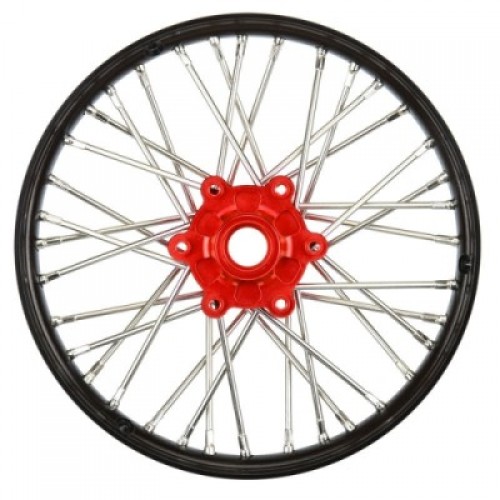 �˾���ũ PRO283600T2 [PROLINE-RACING] PRO283600T2 1/4 Pro-Spec Aluminum V2 Bead Front Wheel Black/Red (1): Promoto-MX