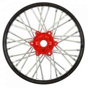 [PROLINE-RACING] PRO283600T2 1/4 Pro-Spec Aluminum V2 Bead Front Wheel Black/Red (1): Promoto-MX