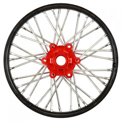 �˾���ũ PRO283600T2 [PROLINE-RACING] PRO283600T2 1/4 Pro-Spec Aluminum V2 Bead Front Wheel Black/Red (1): Promoto-MX