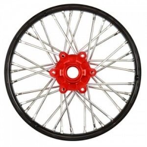 [PROLINE-RACING] PRO283600T2 1/4 Pro-Spec Aluminum V2 Bead Front Wheel Black/Red (1): Promoto-MX