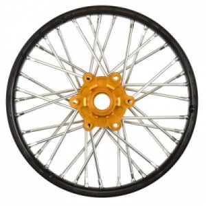 [PROLINE-RACING] PRO283600T3 1/4 Pro-Spec Aluminum V2 Bead Front Wheel Black/Gold (1): Promoto-MX