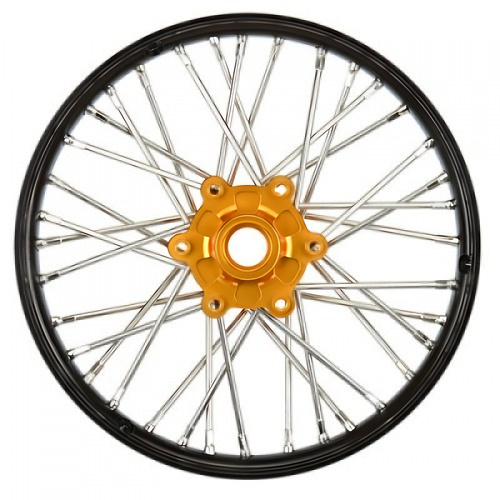 �˾���ũ PRO283600T3 [PROLINE-RACING] PRO283600T3 1/4 Pro-Spec Aluminum V2 Bead Front Wheel Black/Gold (1): Promoto-MX