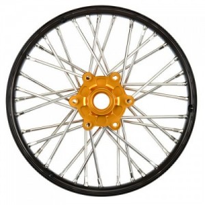 [PROLINE-RACING] PRO283600T3 1/4 Pro-Spec Aluminum V2 Bead Front Wheel Black/Gold (1): Promoto-MX