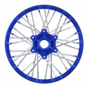[PROLINE-RACING] PRO283700T1 1/4 Pro-Spec Aluminum V2 Bead Rear Wheel Blue/Blue (1): Promoto-MX
