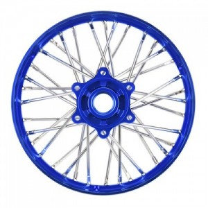 [PROLINE-RACING] PRO283700T1 1/4 Pro-Spec Aluminum V2 Bead Rear Wheel Blue/Blue (1): Promoto-MX
