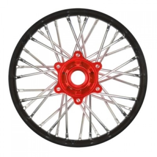 �˾���ũ PRO283700T2 [PROLINE-RACING] PRO283700T2 1/4 Pro-Spec Aluminum V2 Bead Rear Wheel Black/Red (1): Promoto-MX