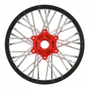[PROLINE-RACING] PRO283700T2 1/4 Pro-Spec Aluminum V2 Bead Rear Wheel Black/Red (1): Promoto-MX