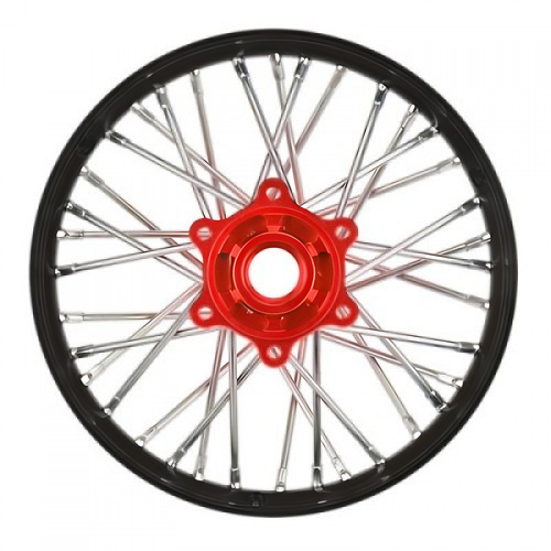 �˾���ũ PRO283700T2 [PROLINE-RACING] PRO283700T2 1/4 Pro-Spec Aluminum V2 Bead Rear Wheel Black/Red (1): Promoto-MX