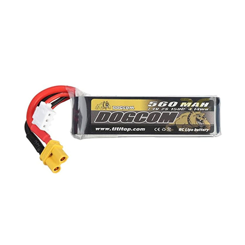 [�˾���ũ]  [DOGCOM] 2�� 7.4V 560mAh 150C ��Ƭ������ ���͸� - XT30