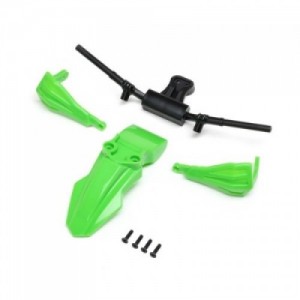 [TEAM LOSI] Fender, Handguards & Handle Bars, Green: PM-SM