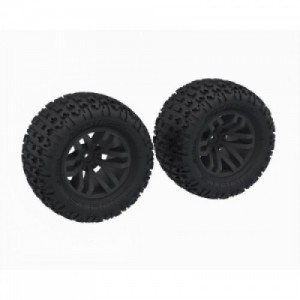[ARRMA] ARA-1608 dBoots FORTRESS MT Tire Set Glued, Black (2)