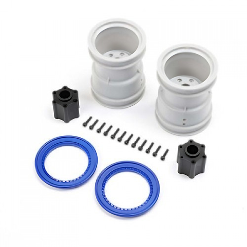 �˾���ũ LOS-1815 [TEAM LOSI] 2.6 Wheel with Beadlock Rings, Blue (2): LMT 2.0