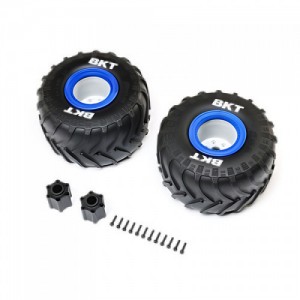 [TEAM LOSI] BKT 2.6 Monster Truck Tire, Med, Premount, Blue (2): LMT 2.0