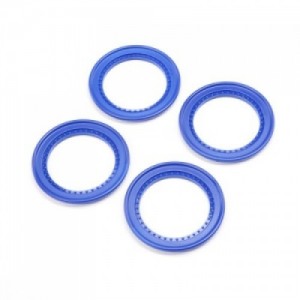 [TEAM LOSI] Snap-in Beadlock Rings, Blue (4): LMT 2.0