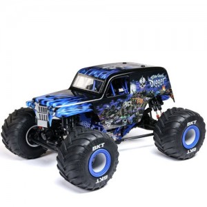 [TEAM LOSI] LOSI 1/8 LMT 2.0 Grave Digger 4X4 �ָ��� �׽� �귯�ø��� ���� Ʈ�� RTR, �Ķ���