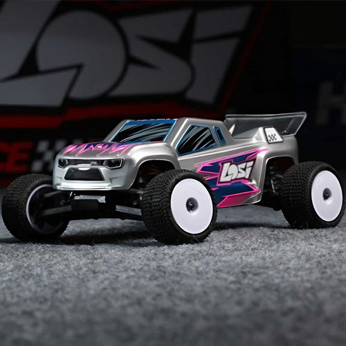�˾���ũ LOS-1392T2 [TEAM LOSI] 1/28 Micro-T 2S 2WD RTR Stadium Truck, Silver ������,���͸�,USB������ ���� Ǯ��Ʈ