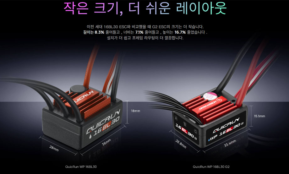 [�˾���ũ] 30110001 30404004 [HOBBYWING] QUICRUN WP 16BL30 G2 + QUICRUN 2435SL 4500KV BLACK G3 ���� ���ӱ� ������Ʈ 3