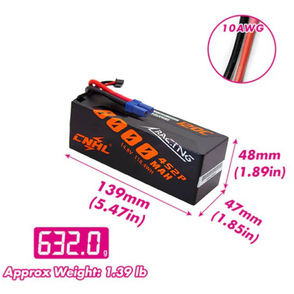 [�˾���ũ] HC8001204XT60 [CNHL] Racing 14.8V 4S 8000mAh 120C ��Ƭ������ ���͸� - �輱�� 3