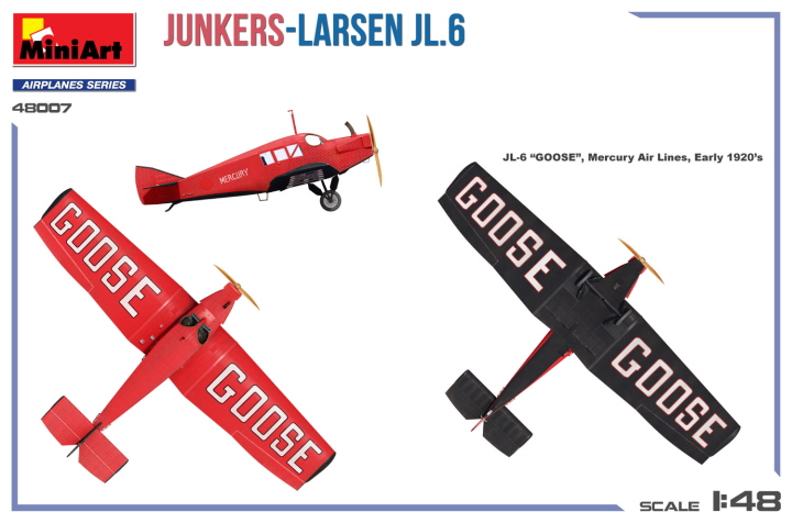 [�˾���ũ] BE48007 [Miniart] BE48007 1/48 Junkers-Larsen JL.6 3