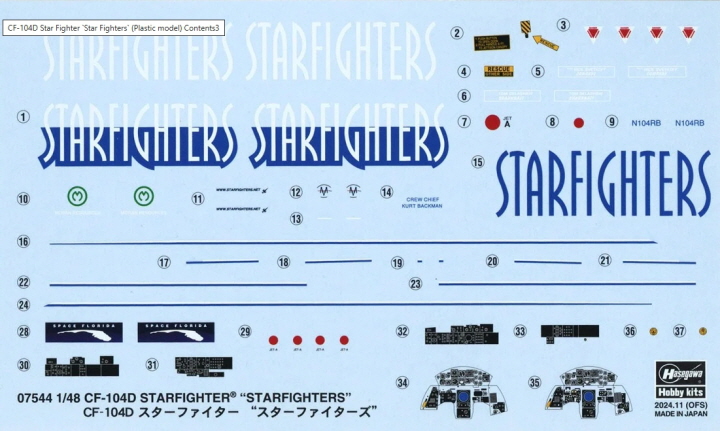 [�˾���ũ] BH07544 [Hasegawa] BH07544 1/48 CF-104D Star Fighter Star Fighters 3