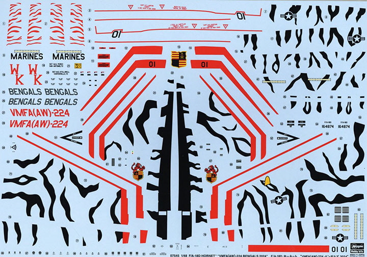 [�˾���ũ] BH07545 [Hasegawa] BH07545 1/48 F/A-18D Hornet VMFA(AW)-224 Bengals 2024 2