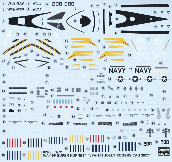 [�˾���ũ] BH02458 [Hasegawa] BH02458 1/72 F/A-18F Super Hornet VFA-103 Jolly Rogers CAG 2022 2