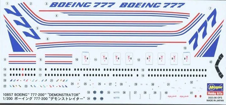 [�˾���ũ] BH10857 [Hasegawa] BH10857 1/200 Boeing B777-200 Demonstrator 2