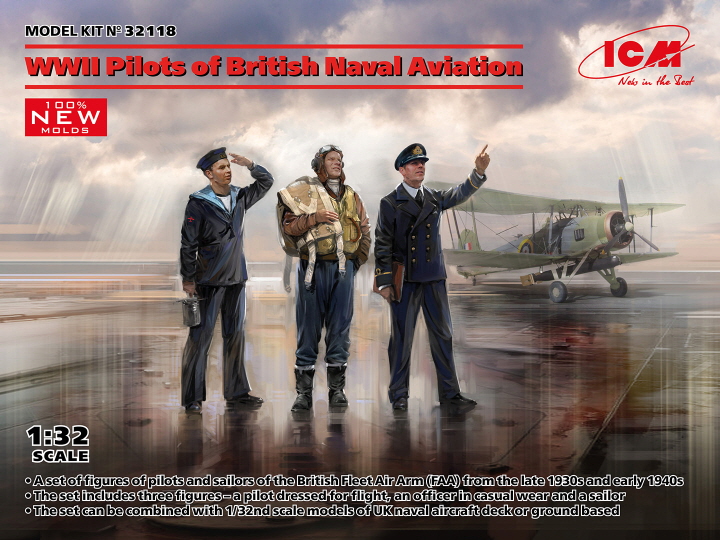 [�˾���ũ] BICM32118 [ICM] BICM32118 1/32 WWII Pilots of British Naval Aviation 1