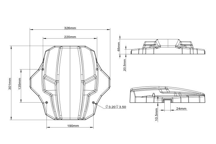 [�˾���ũ] TL1501 [TR] T1600 ABS Canopy (Black) 2