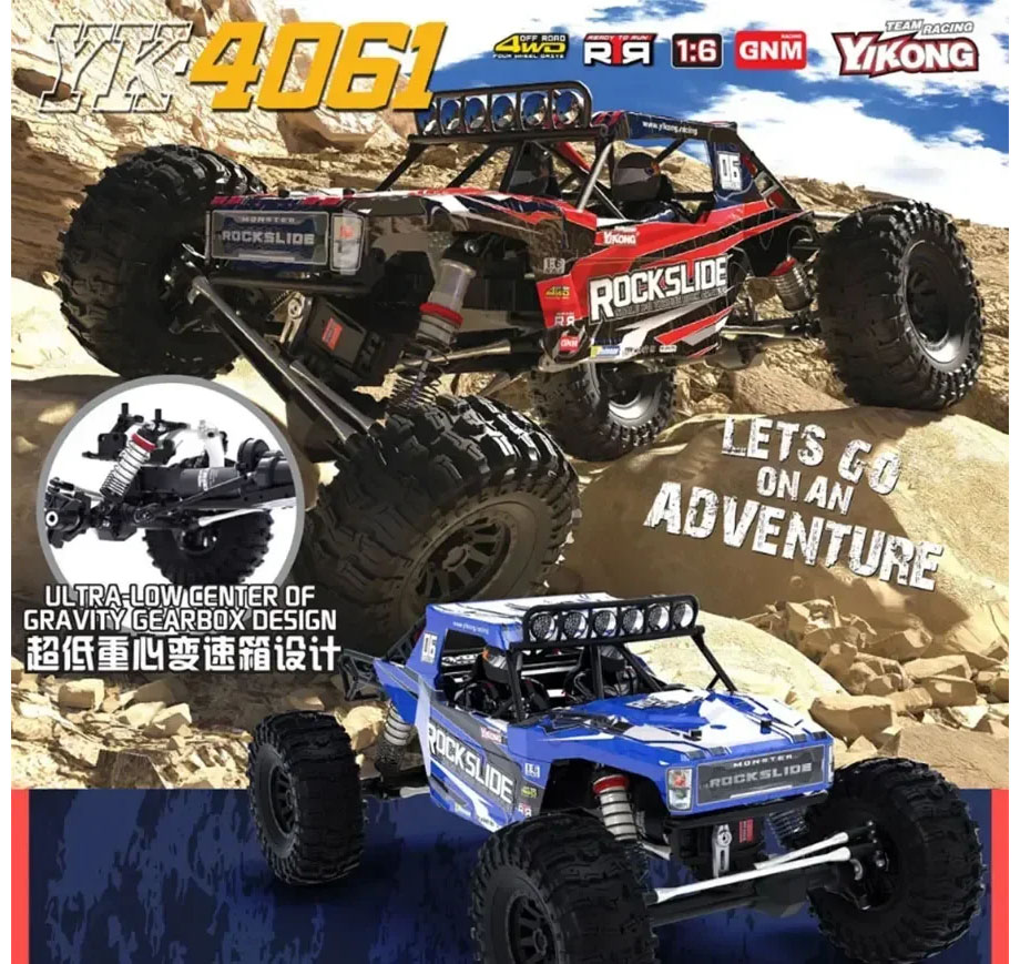 [�˾���ũ] YK4061 Green Black [YK HOBBY] 1:6 YK4061 �귯�ø��� ROCKSLIDER ��Ŭ��︵ 4WD ���� (������ ����, ��Ʈ�� �������߽�) �׸����� ���� 1