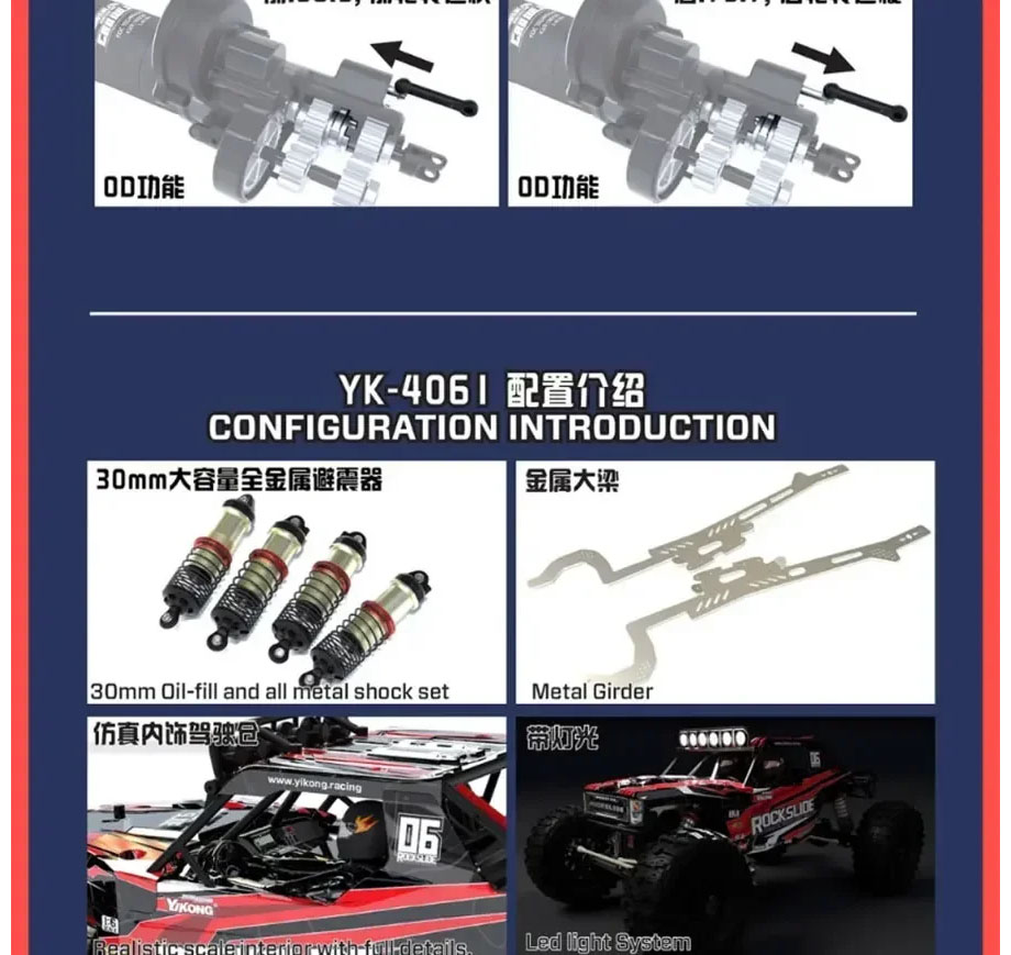 [�˾���ũ] YK4061 Green Black [YK HOBBY] 1:6 YK4061 �귯�ø��� ROCKSLIDER ��Ŭ��︵ 4WD ���� (������ ����, ��Ʈ�� �������߽�) �׸����� ���� 8