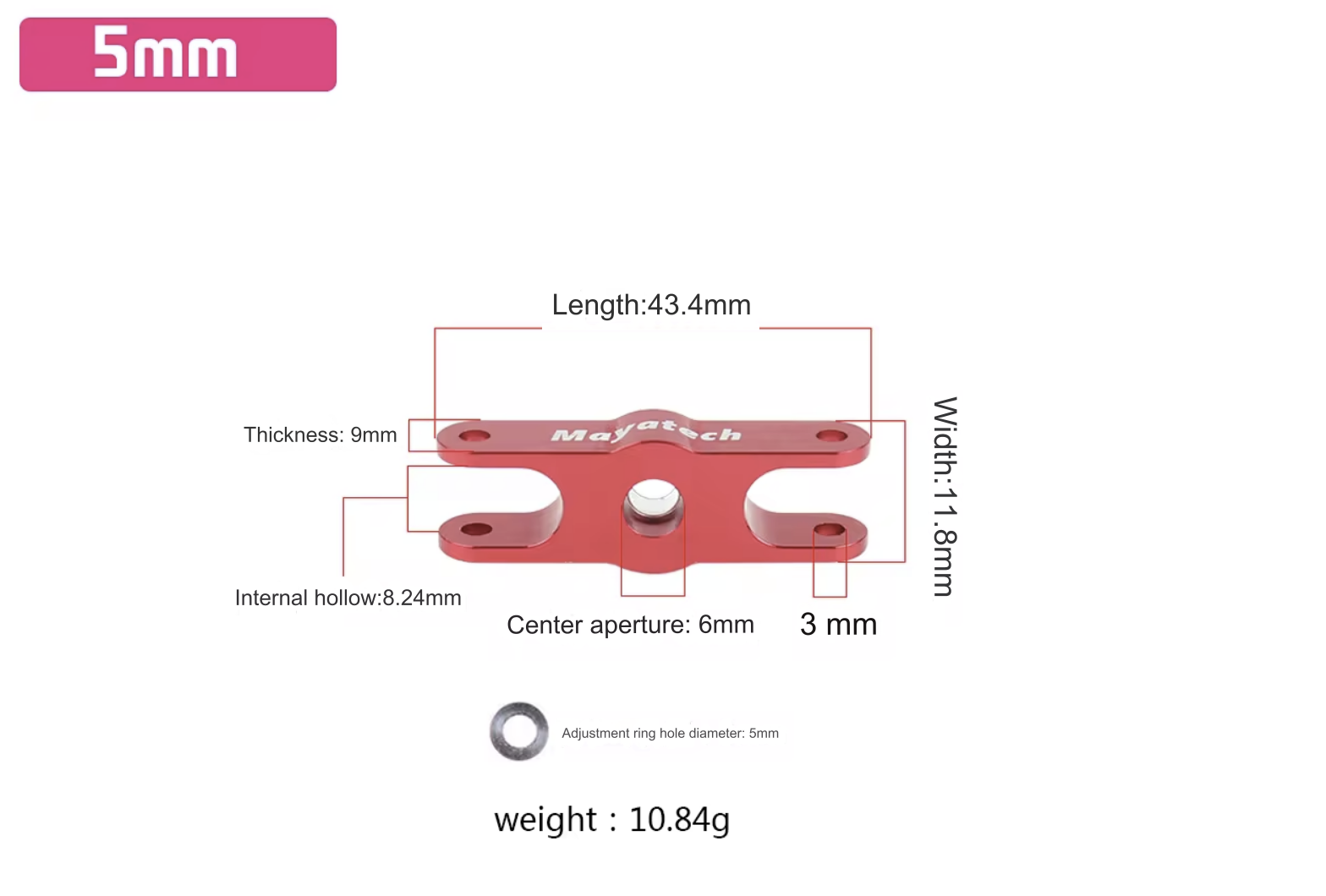 [�˾���ũ] MT-FC5-R [Mayatech] 5mm ���� ����Ʈ�� CNC ��Ż ���� Ŭ�� (��� 8mm) - ���� 1